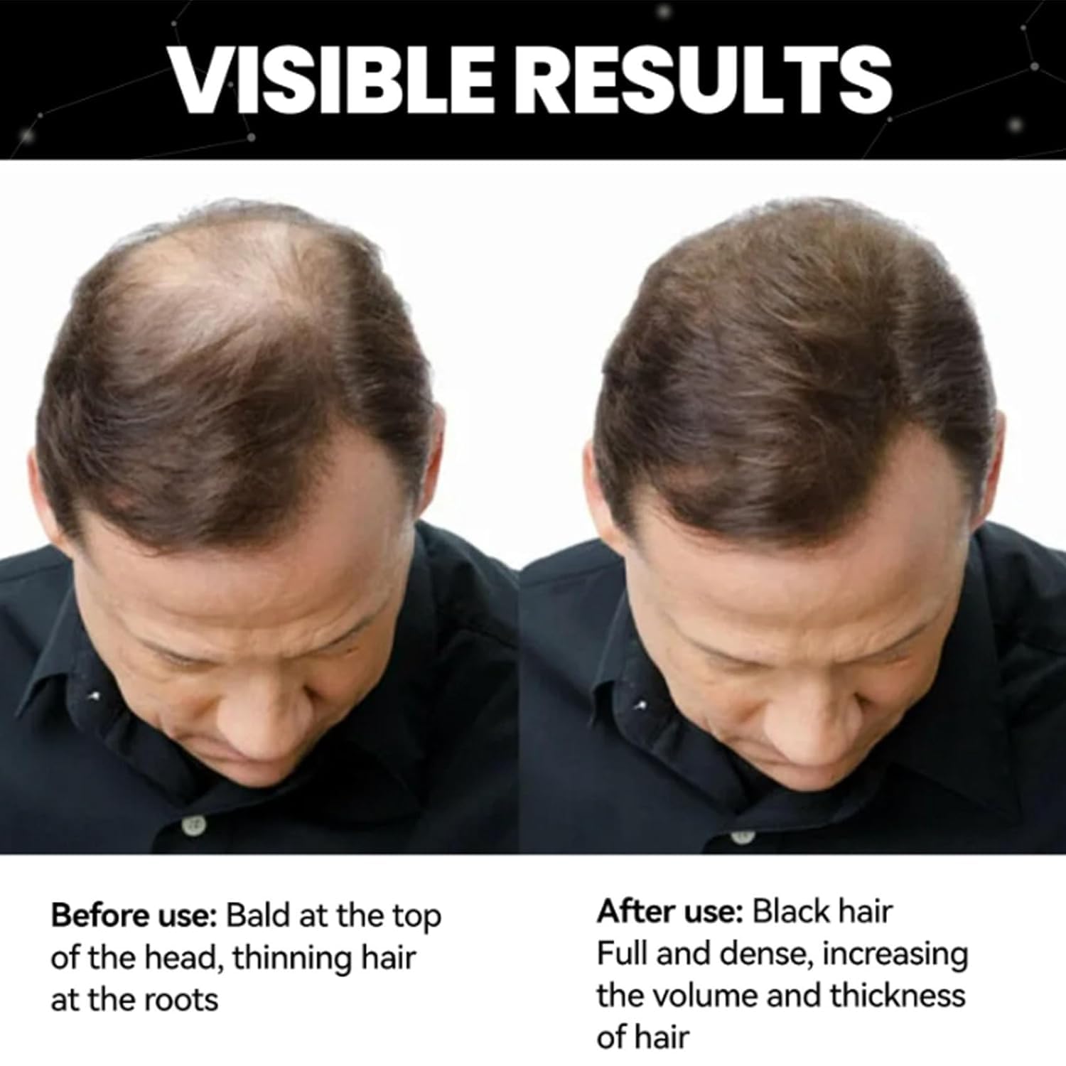 Volume + Hair Magic Building Fiber Powder, polvo de peluquería de fibra para el cabello, polvo de peluquería para adelgazar el cabello más grueso y
