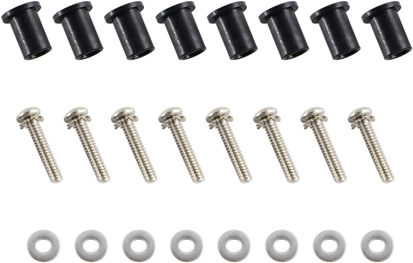 Kit de tuerca de acero inoxidable y goma para faro cubeta góndola para Har-ley