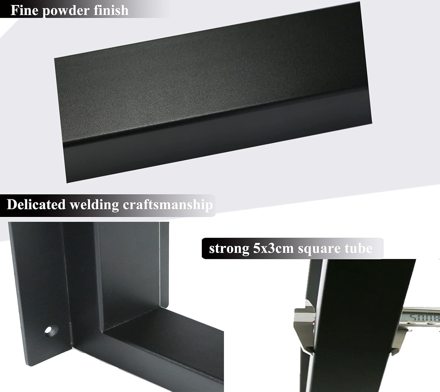 Patas de mesa de metal de 28 pulgadas de altura de 17.7 pulgadas de ancho, patas de escritorio resistentes, patas de muebles para mesa de comedor,