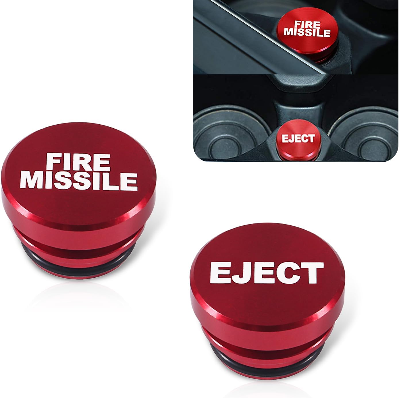 2 fundas de botón de metal para encendedor de cigarrillos de automóvil, reemplazo de cubierta decorativa para encendedor de cigarrillos, enchufe