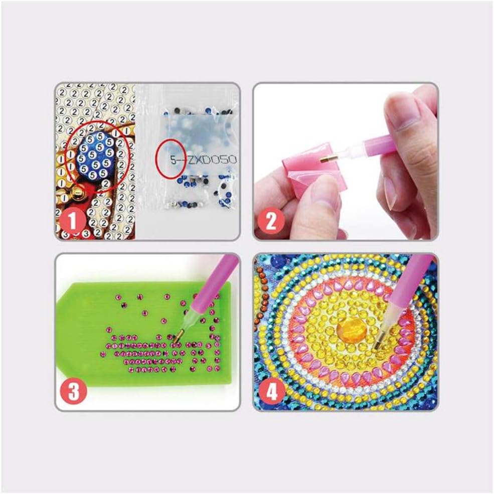 pigpigboss Kit de pintura de diamante de noche de pintura de diamante 5D para adultos, kit de lámpara de noche con pintura de diamante de animales,