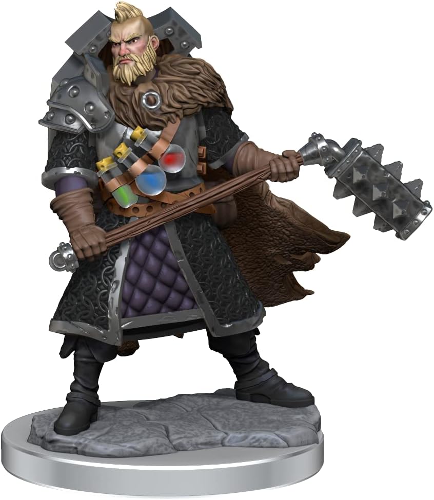 D&D Frameworks Human Fighter Male – Sin pintar y sin ensamblar
