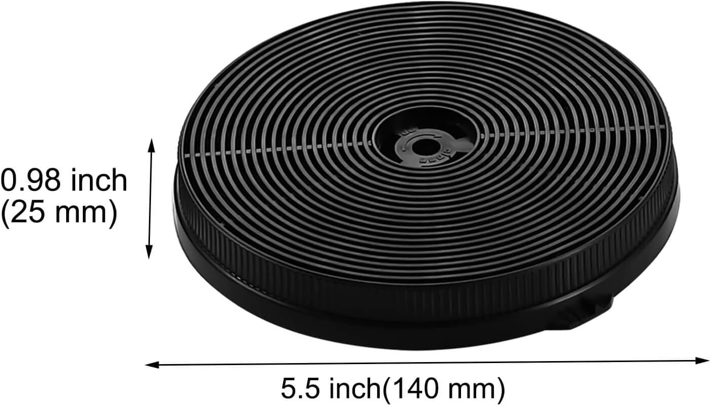 Filtro de carbono (CF-A) para campana extractora SNDOAS para debajo del gabinete, modelo GF23 TF23, filtro redondo, filtro de ventilación de carbón