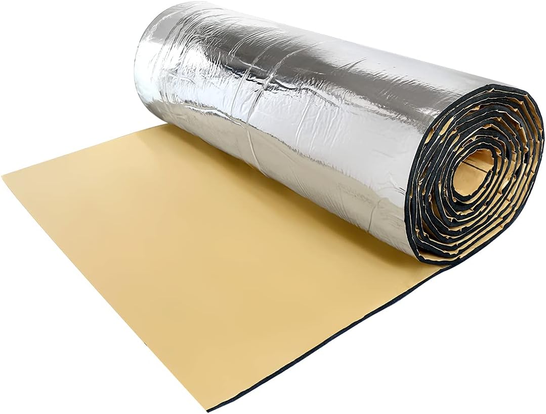 Uxcell 394mil 10mm 16.36 pies cuadrados bloque de absorción de calor y sonido para auto aislamiento tapete 60″x40″