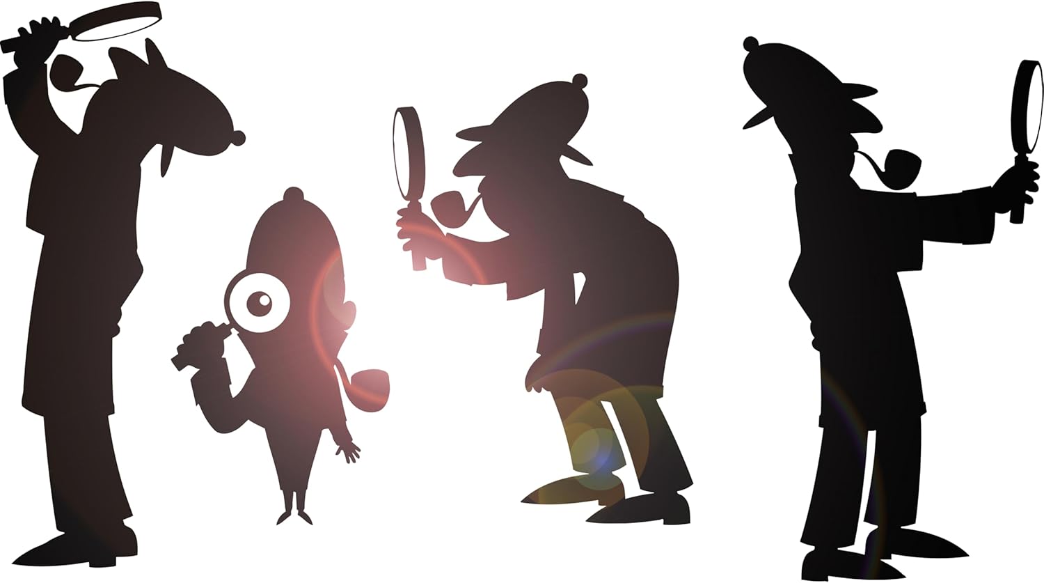 Adhesivos de vinilo para pared, diseño de agente detective, Sherlock Holmes, decoración grande (896ig) (L 25.72 x 45 pulgadas, negro)