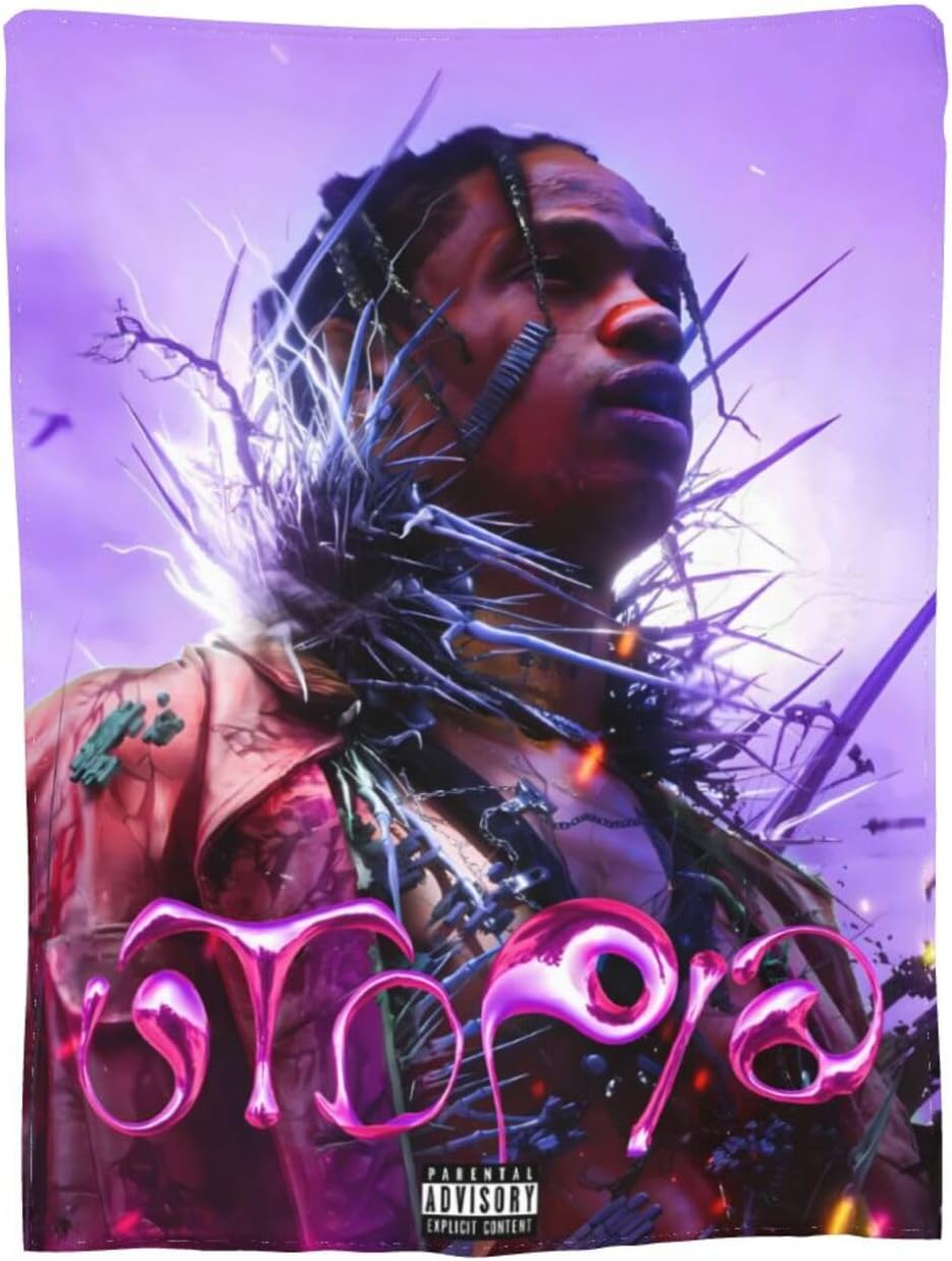 Travis Music Scott – Manta suave de microforro polar, mullida, delgada, decoración de sofá para la cama, para hombres, mujeres, adultos, siesta,