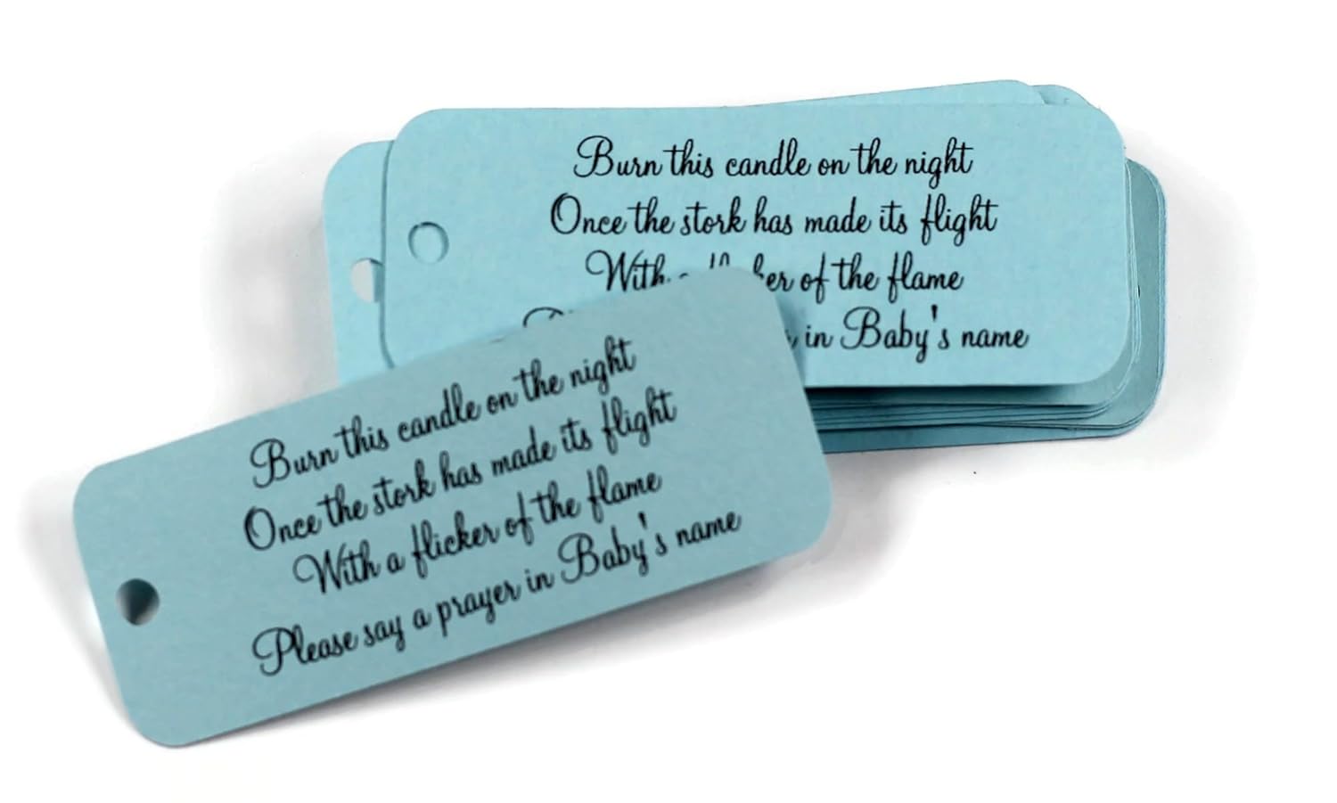 Baby Shower Favor Tags – Candle Gift Tags – 20 pc (Blue)