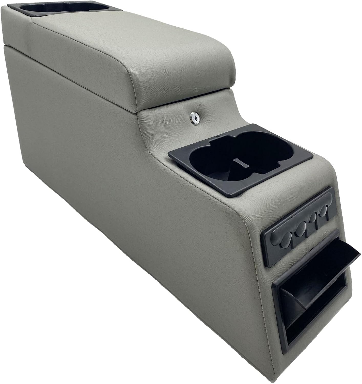31515 Consola central de bloqueo de lujo compatible con Jeep CJ-5 1976-1983, CJ-7 1976-1986, Wrangler YJ 1987-1995 (gris)