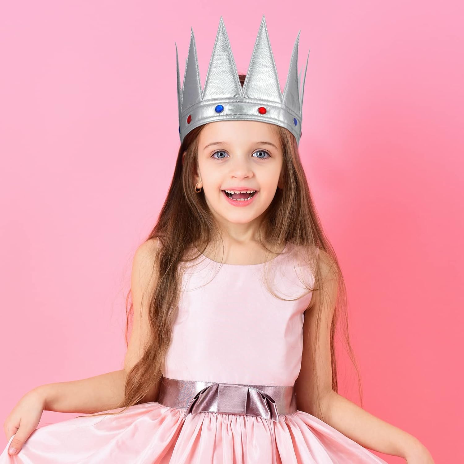Bencailor Juego de 2 piezas de corona de cumpleaños para niños, juego de 2 piezas de corona de rey de oro y plata, ajustable, accesorio de