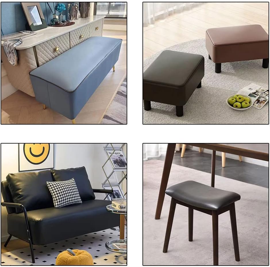 Tela de piel sintética de 1 yarda, 54 x 36 pulgadas, material suave de color sólido para manualidades, 0.035 in de grosor, perfecto para fundas de
