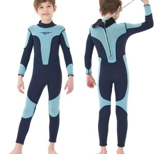 Seaskin Traje de neopreno para niños y niñas, trajes de baño térmicos con cremallera trasera de 0.118 in Seaskin Traje de neopreno para niños y niñas, trajes de baño térmicos con cremallera trasera de 0.118 in