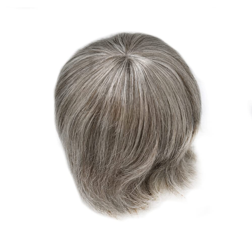 Toupee – Sistema de reemplazo de cabello humano real para hombre, postizo de aspecto natural, 8 x 10  120% densidad media ligera a media # 350