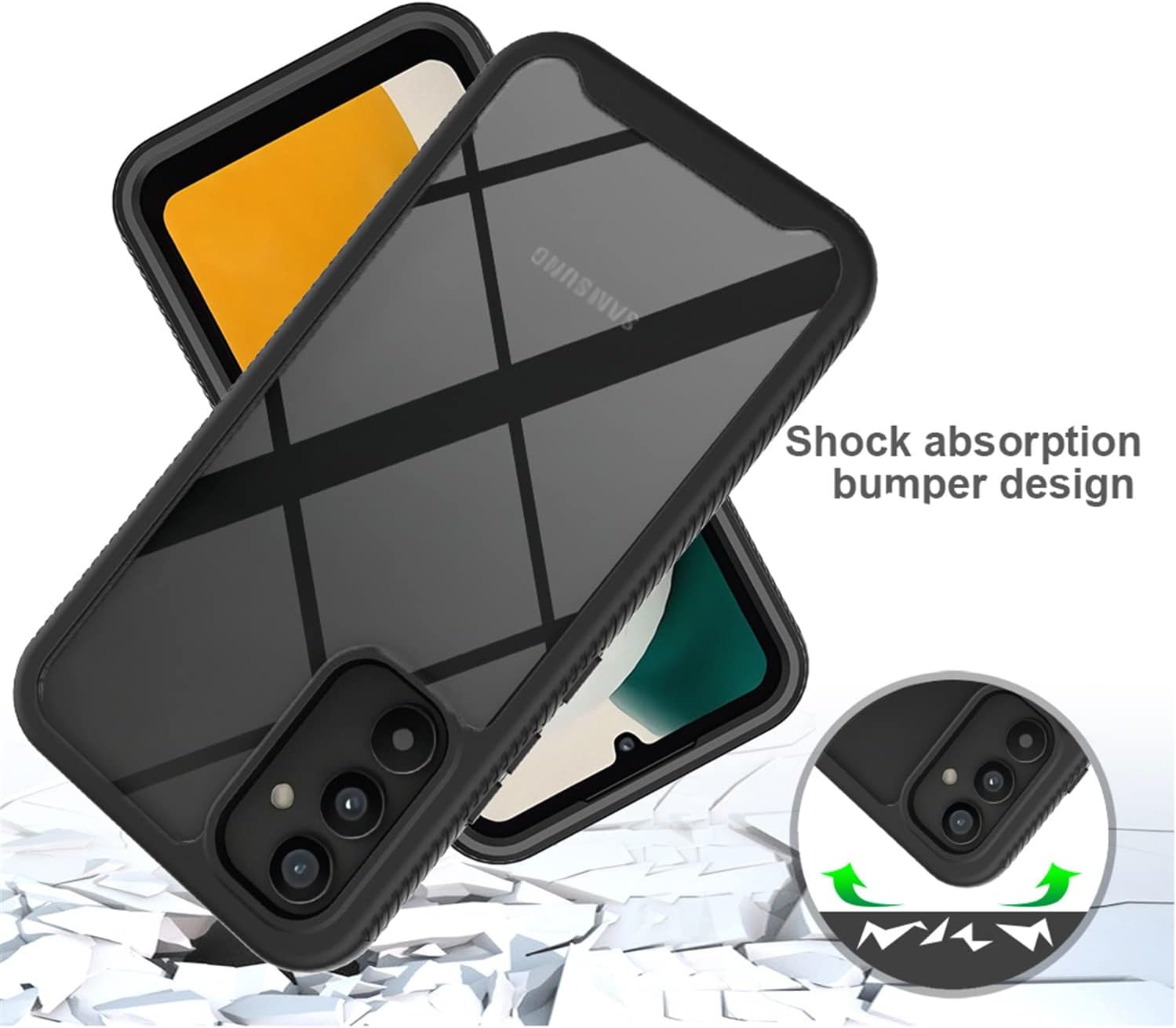 Funda para teléfono Galaxy A34 5G, Samsung Galaxy A34 5G, protección de cuerpo completo 360, funda protectora transparente resistente a prueba de