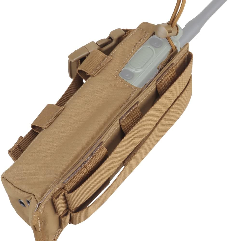 Funda de radio táctica para cinturón Walkie Talkie Bolsa Modo de Eversión, Bolsa de radio MOLLE para chaleco, Compatible PRC 152 148 Mainstream