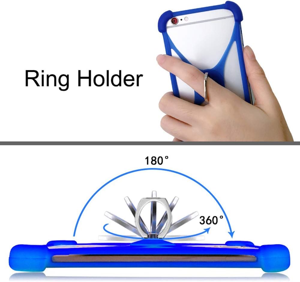 Funda para Samsung Galaxy A6S A8S M10 M20 S10 S10 Plus Lite S10e J4 Core Silicona Bumper Case 360 Rotate Ring Grip Case Funda protectora a prueba de