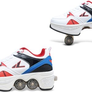 Zapatos para parkour con cuatro ruedas de patines, zapatos para correr, 38 Zapatos para parkour con cuatro ruedas de patines, zapatos para correr, 38