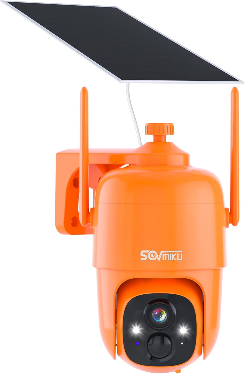 Sovmiku Hephaestus X1 2K Cámara de seguridad solar de defensa activa inalámbrica para exteriores, 2 años de almacenamiento en la nube gratuito,