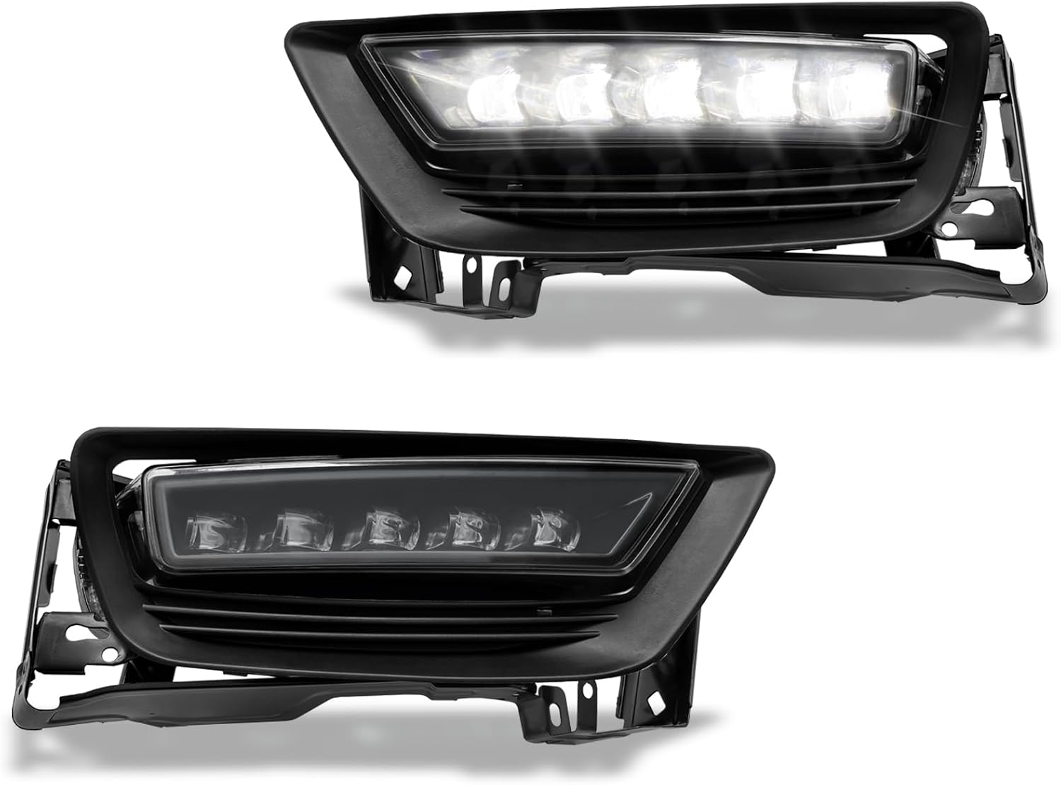 Lámparas LED antiniebla aptas para Honda Accord Sedan 2013, 2014, 2015 (no compatible con híbrido) con interruptor y arnés (lente transparente)