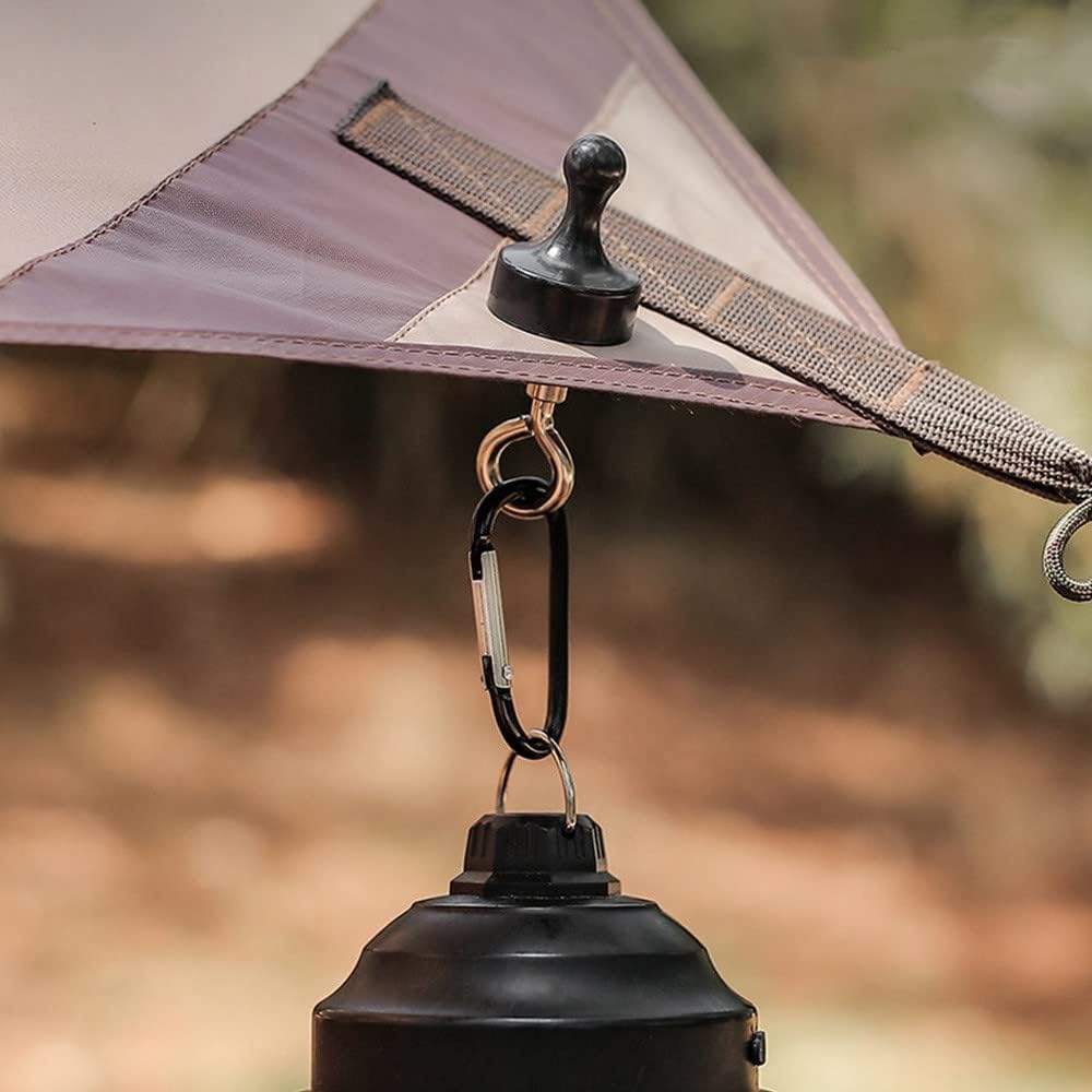 RIIPOO Ganchos magnéticos resistentes, colgador magnético, linterna de luz para campamento, cortina de cielo, soporte para tienda de campaña,