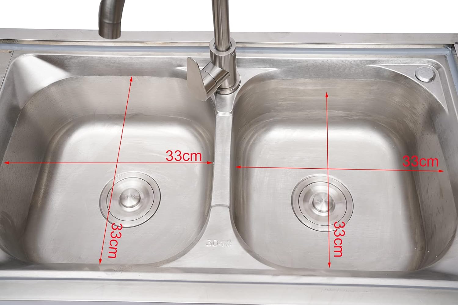 Fregadero de cocina comercial, fregadero de acero inoxidable de 2 compartimentos, fregadero de restaurante independiente, mesa de preparación de