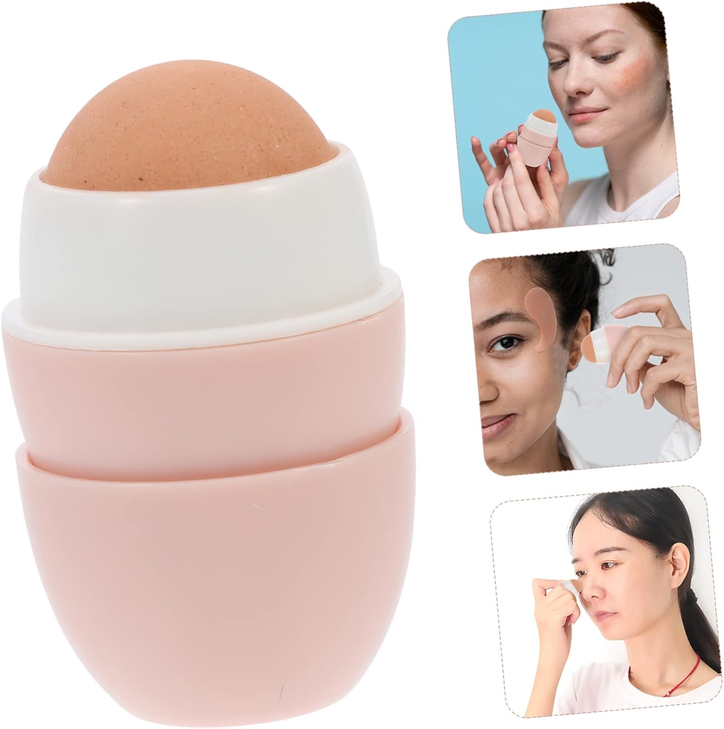 FRCOLOR Bola absorbente de aceite de piedra volcánica Rodillo facial volcánico Rodillo absorbente de aceite Rodillo facial para el cuidado de la