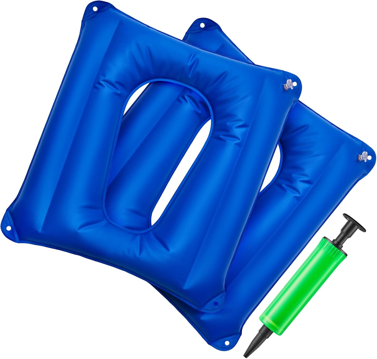 Cojín cuadrado inflable, transpirable, cómodo, cojín inflable para asiento de aire e inflador para sentarse, inodoro, oficina, silla escolar, silla