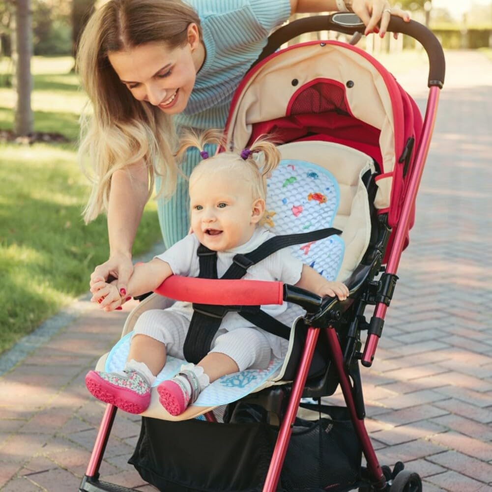 Almohadilla enfriadora para asiento de automóvil para bebé, alfombrilla enfriadora para cochecito de hielo transpirable de verano, almohadilla