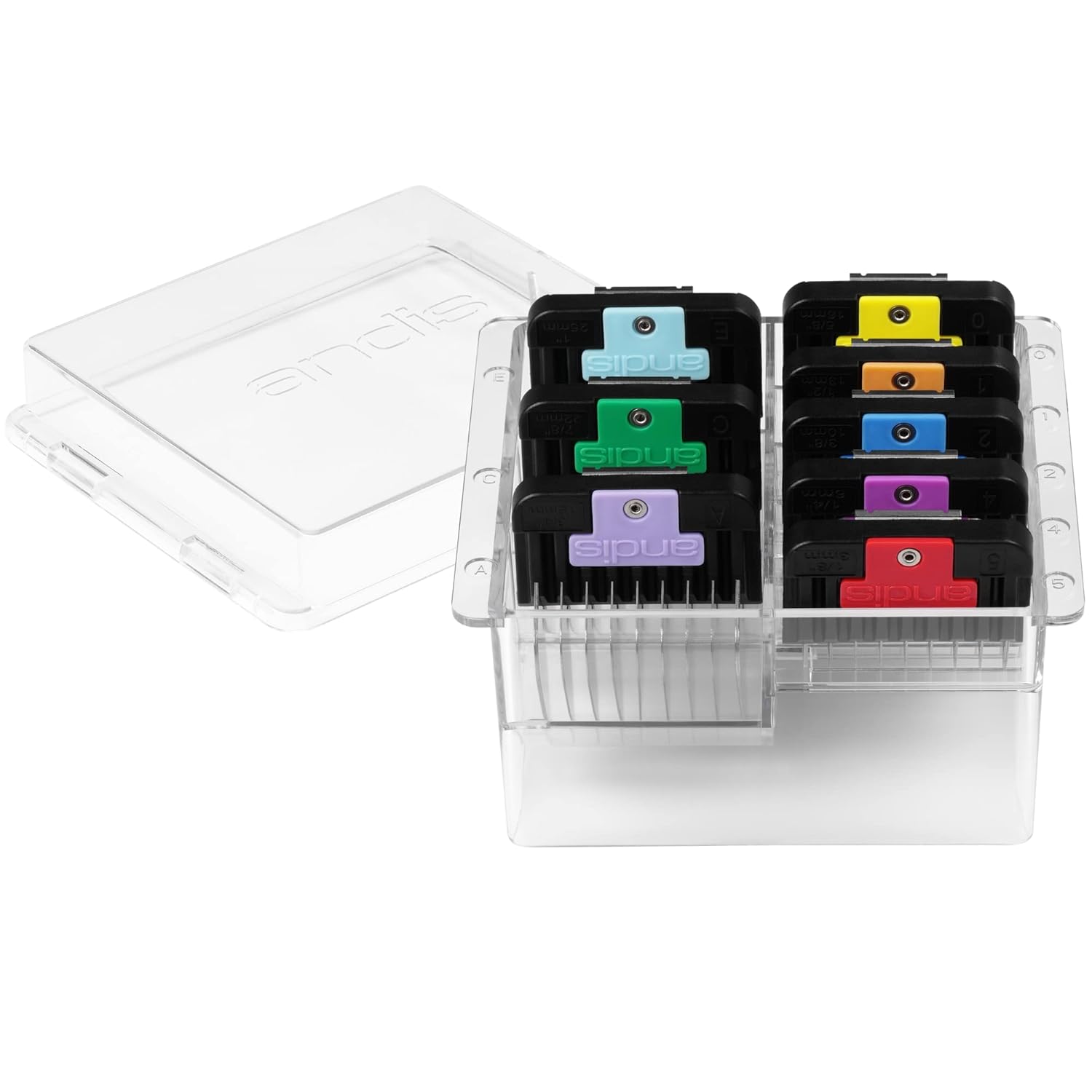 Andis – Juego de peines elevadores de acero inoxidable 8