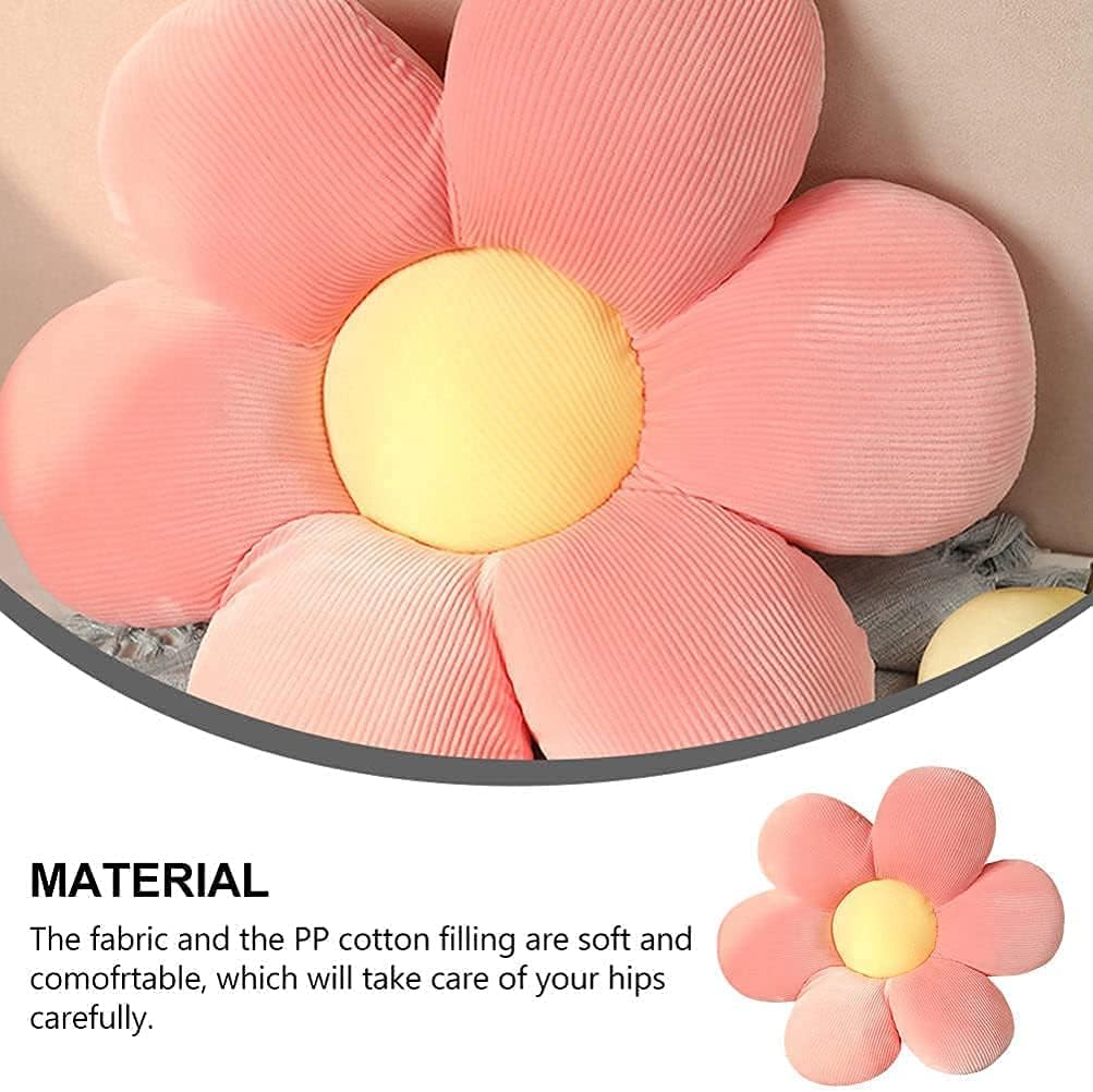 Linda almohada de flores para asientos indie encantadora decoración de habitación para niñas, adolescentes, adolescentes, juguete de peluche vívido