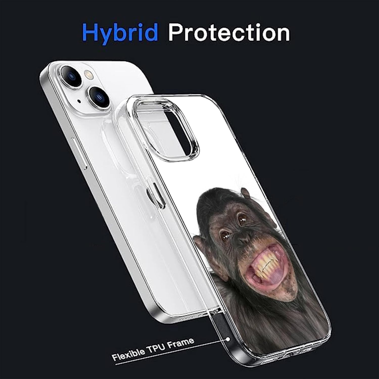 Funda compatible con iPhone 15 Plus, divertida funda protectora de TPU a prueba de golpes para niñas y mujeres