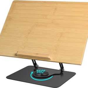 wishacc Soporte para computadora portátil para escritorio, soporte de computadora ajustable con base giratoria de 360, elevador ergonómico para wishacc Soporte para computadora portátil para escritorio, soporte de computadora ajustable con base giratoria de 360, elevador ergonómico para