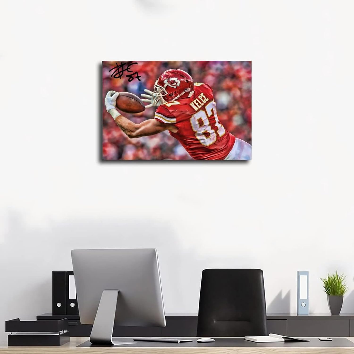 BAWEE Póster de lona Travis Kelce para decoración de dormitorio, paisaje deportivo, oficina, habitación, regalo, sin marco 12 x 18 pulgadas (11.8 x