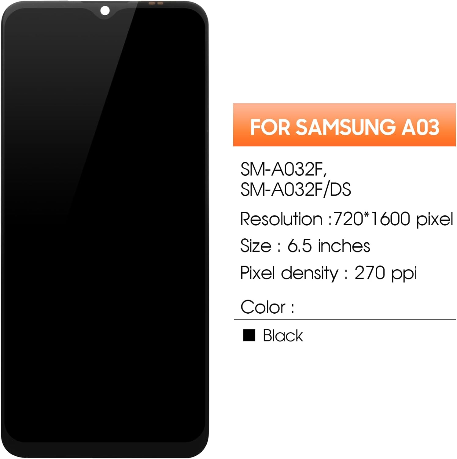 Para Samsung Galaxy A03 Core Reemplazo de pantalla para Diaplay Samsung A03 Core LCD SM-A032FDS SM-A032MDS Pantalla Digitalizador Touch Asamblea