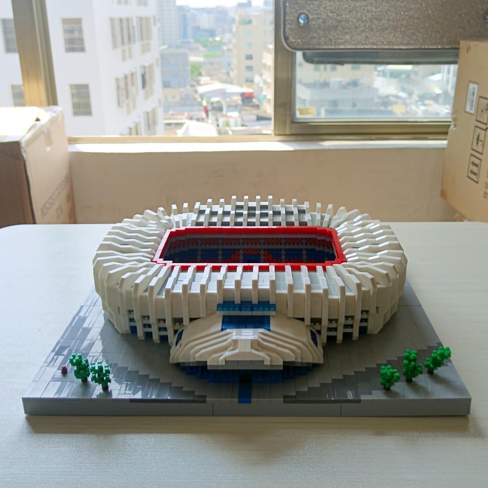 Kit de bloques de micro diamantes para estadio de fútbol de París, juguete de rompecabezas atractivo para adultos para montar un campo de fútbol