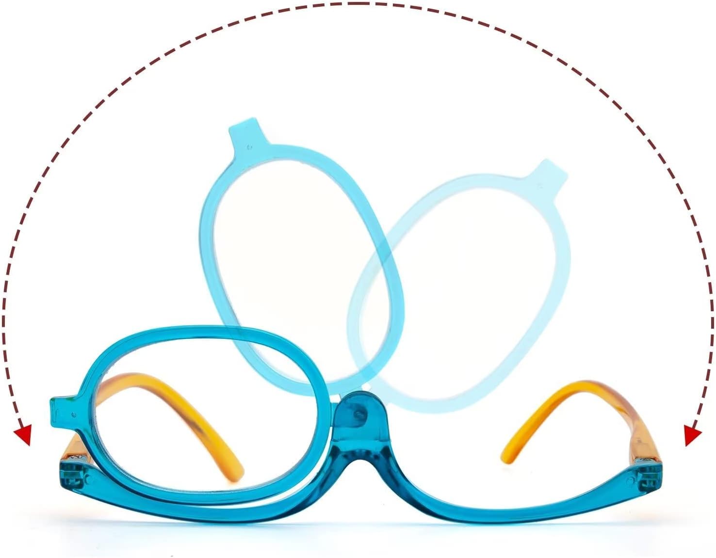 Makeup Reading Glasses for Women Magnifying Cosmetic Make Up Readers Flip Eyeglasses