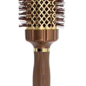 Olivia Garden Cepillo térmico NanoThermic PowerGrip con barril ondulado patentado especial para mayor tensión y agarre, barril recubierto de Olivia Garden Cepillo térmico NanoThermic PowerGrip con barril ondulado patentado especial para mayor tensión y agarre, barril recubierto de