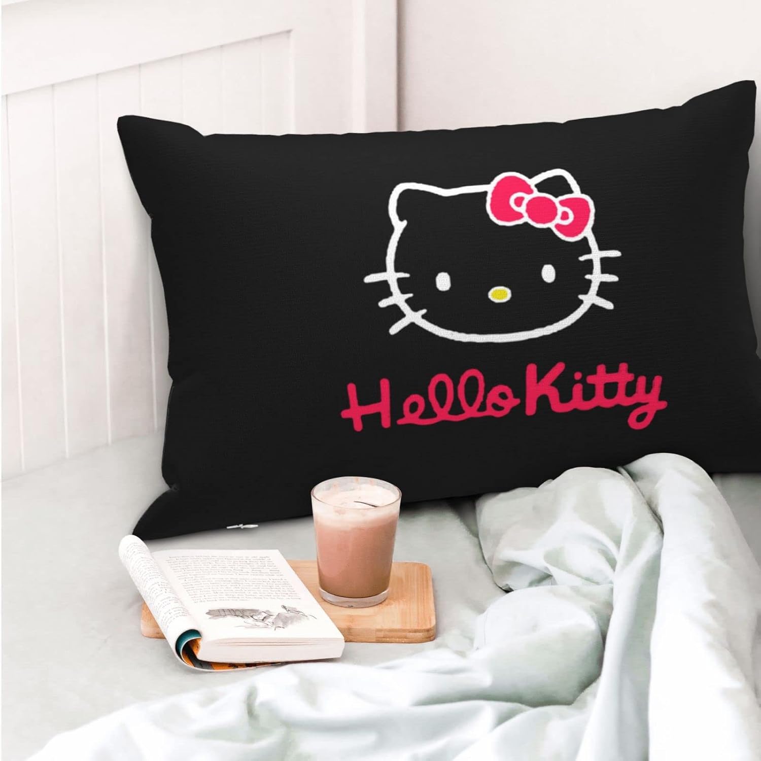 Bonita funda de almohada Kawaii de dibujos animados de anime para decorar sala de estar, sofá y dormitorio, 20 x 30 pulgadas-L14