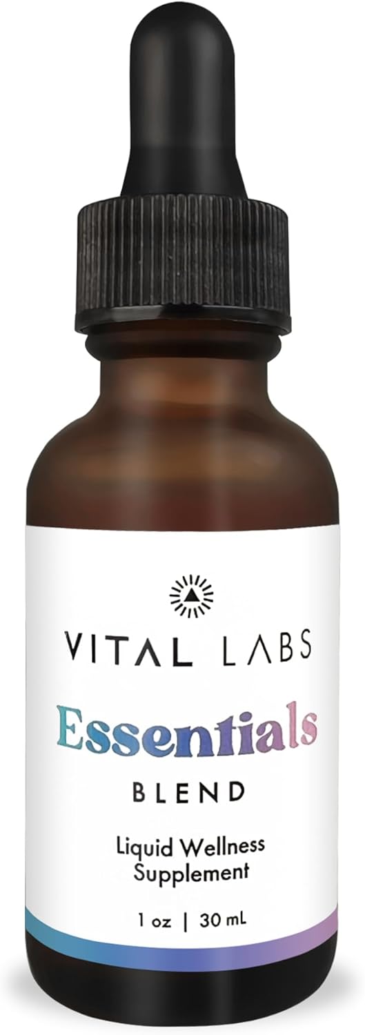 Vital Labs Essentials – Tintura de 1 onza  Potente mezcla de Cordyceps, Reishi, melena de león y Shilajit  Extracto dual, sin alcohol, fabricado en