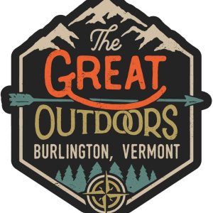 Burlington Vermont The Great Outdoors Design – Imán para nevera (2 pulgadas) Burlington Vermont The Great Outdoors Design – Imán para nevera (2 pulgadas)