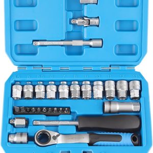 Juego de llaves de trinquete de núcleo de 29 piezas, juego de llaves de trinquete de 14 pulgadas, broca de enchufe de 12 ángulos, herramienta de Juego de llaves de trinquete de núcleo de 29 piezas, juego de llaves de trinquete de 14 pulgadas, broca de enchufe de 12 ángulos, herramienta de