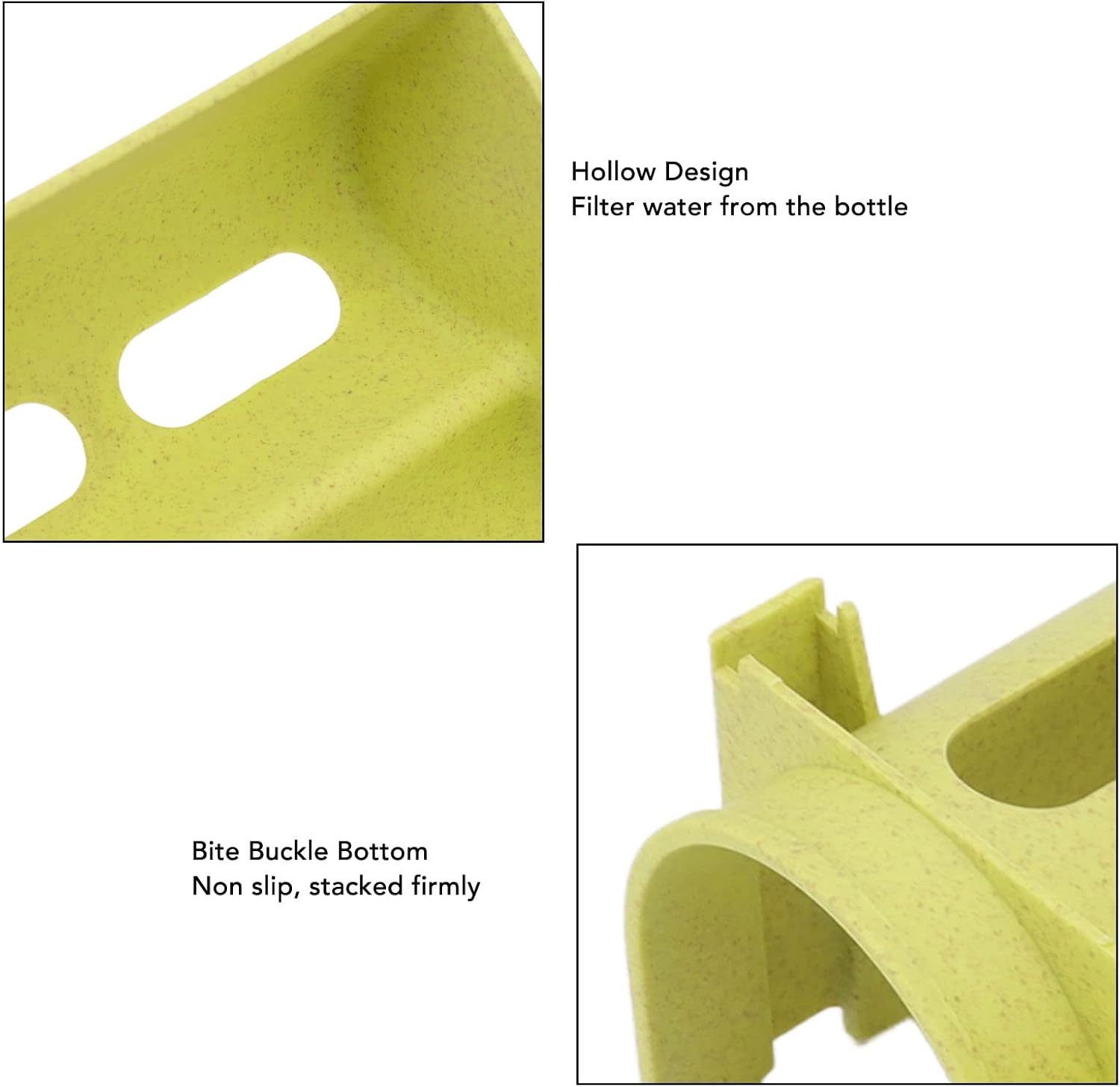 2 soportes para botellas de vino y agua, para refrigerador, apilables, resistentes a las caídas, para refrigerador, gabinete, despensa, encimeras de