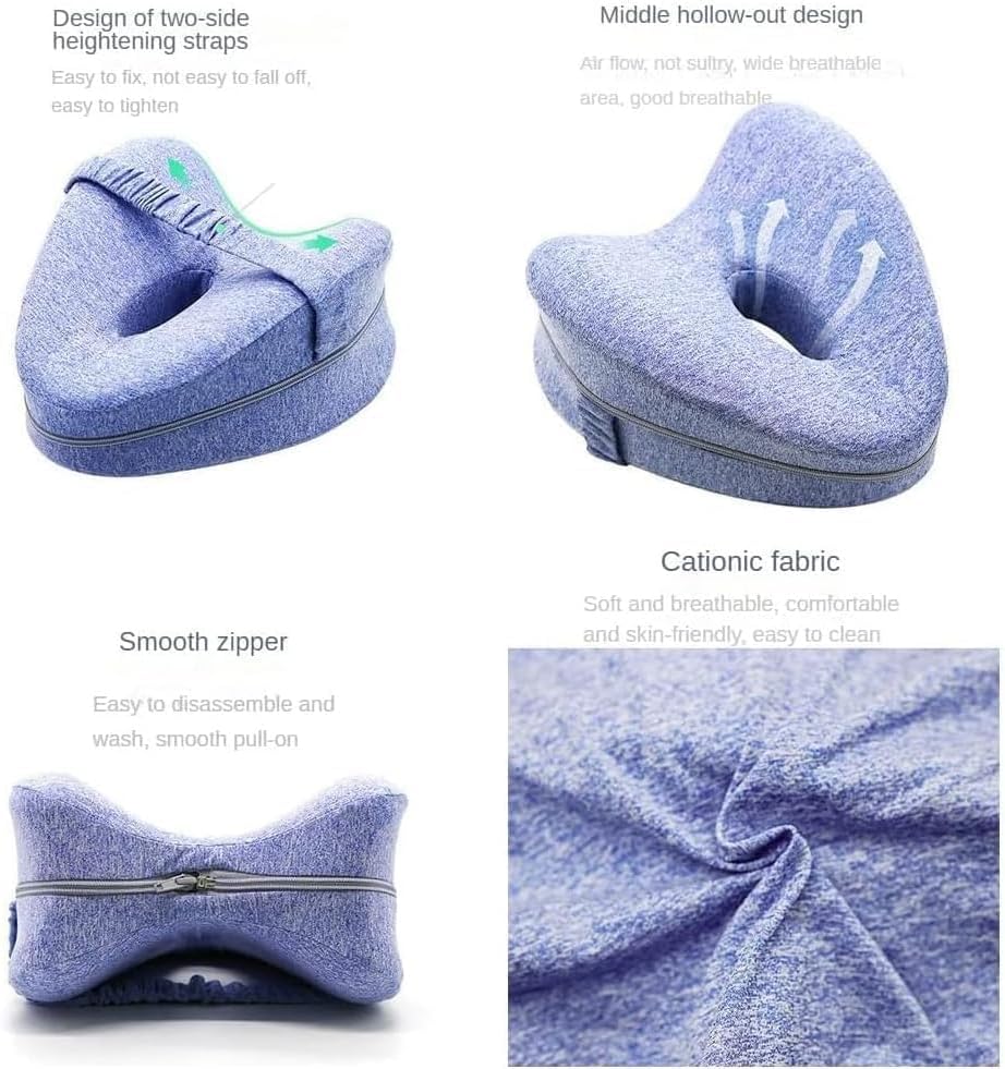 KCRPM Almohada, almohada de alineación – Alivia el dolor de cadera y la ciática, almohada de piernas para aliviar el dolor de piernas, espalda y