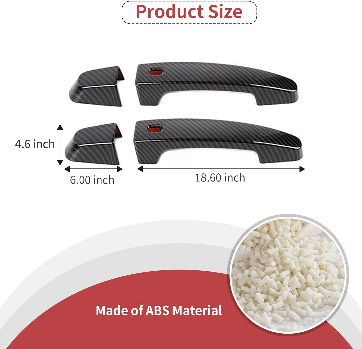 CheroCar Compatible con la manija exterior de la puerta de Camaro, accesorios de decoración exterior compatibles con Chevrolet Camaro 2016-2023,