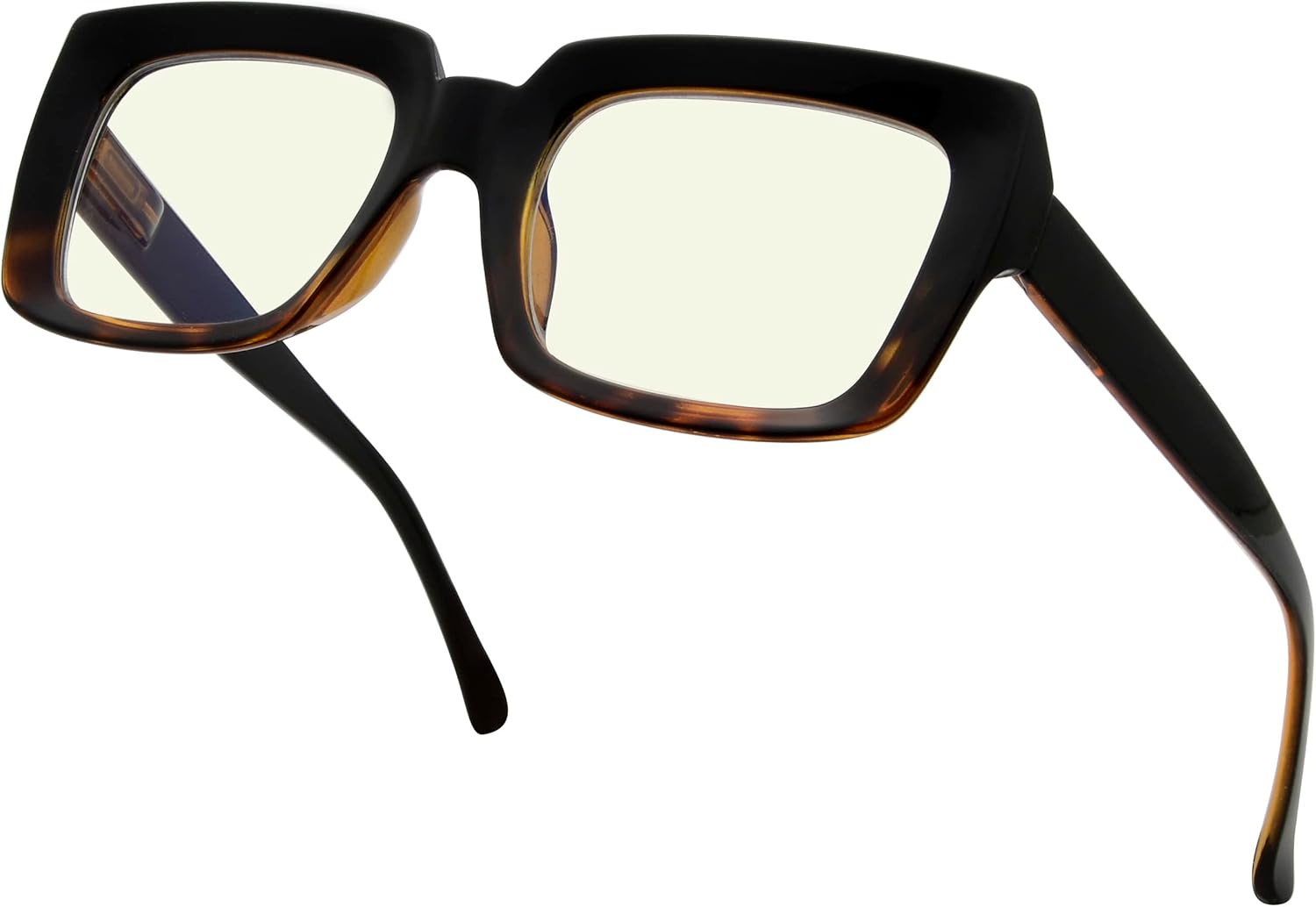 Eyekepper Gafas de computadora  Lectores de filtro de luz azul para mujer  Protección UV420  Gafas de lectura cuadradas de gran tamaño  NegroTortuga