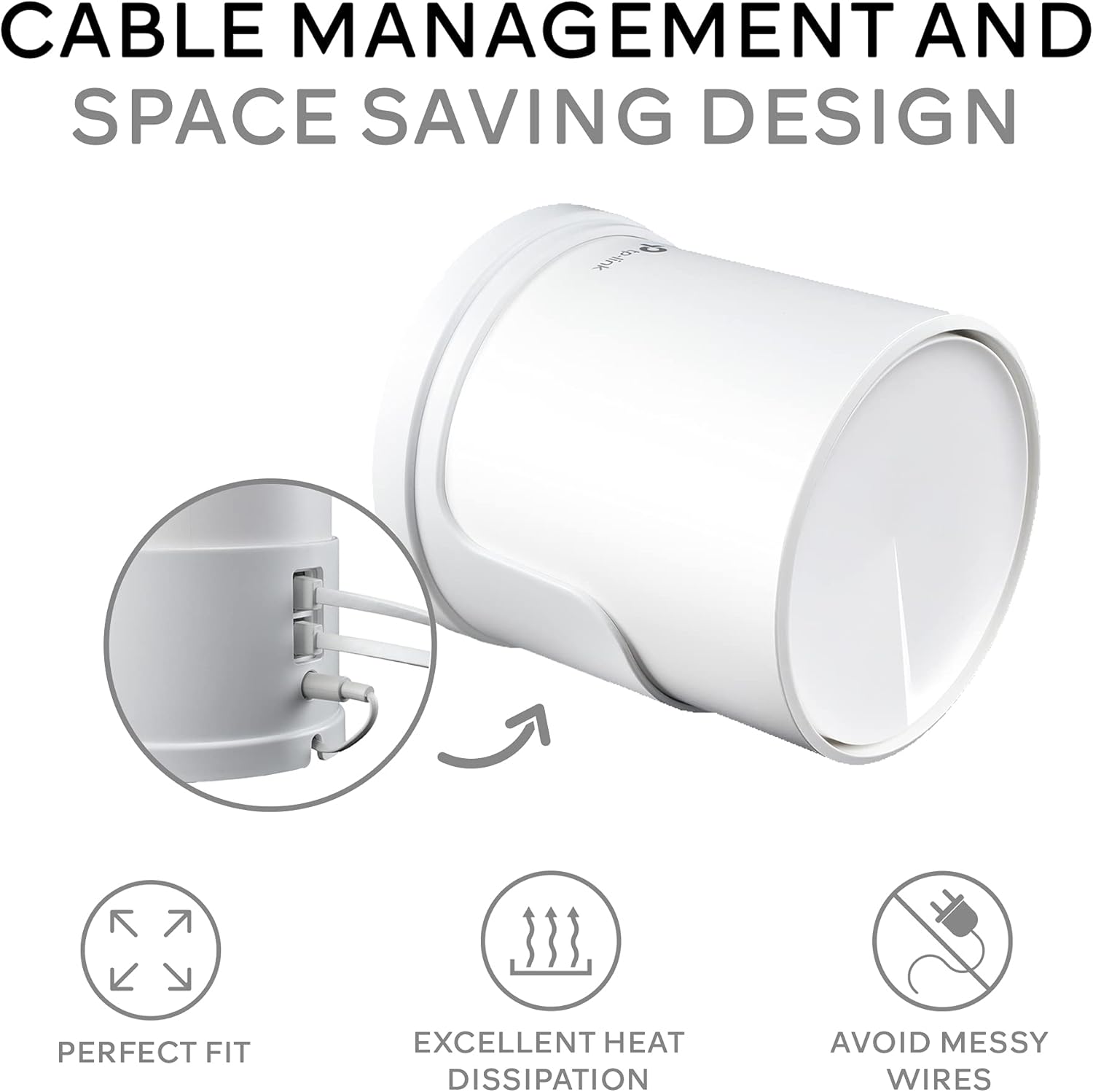Organizador de cables para amplificador WiFi completo, sistema de malla WiFi para el hogar para Tp Link Deco X20 y X60, soporte montado en la pared