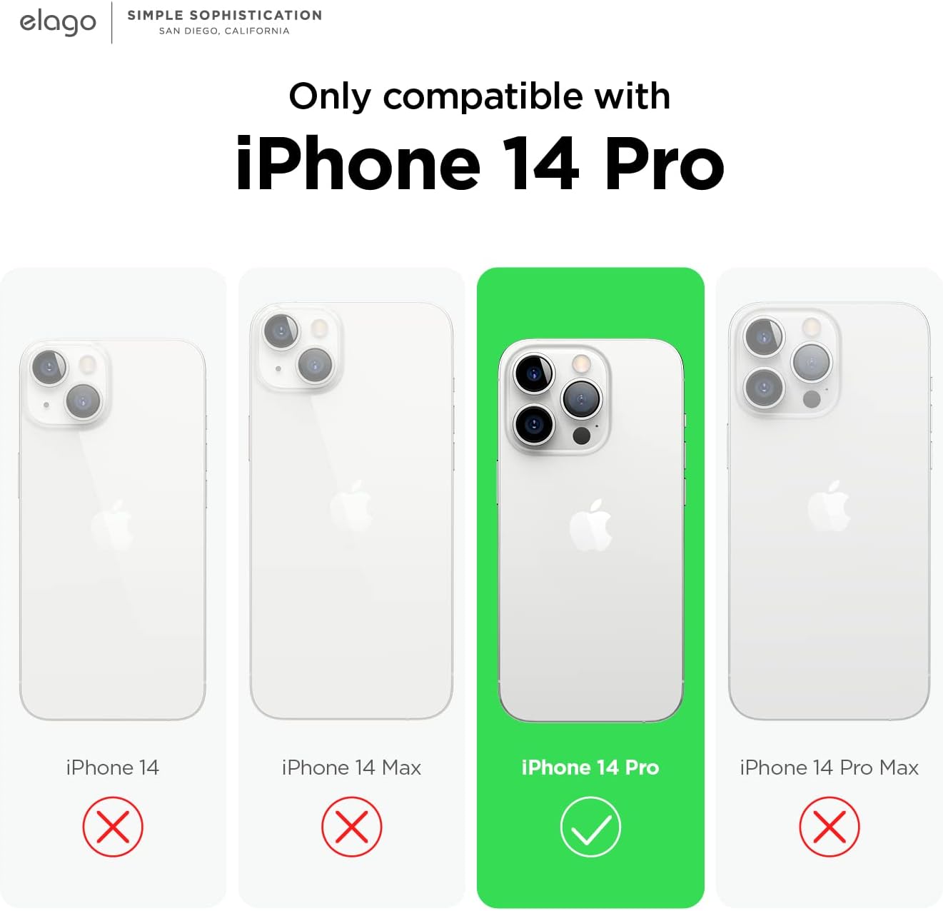 elago Compatible con iPhone 14 Pro, funda de silicona líquida, funda protectora de cuerpo completo, a prueba de golpes, teléfono delgado, forro de
