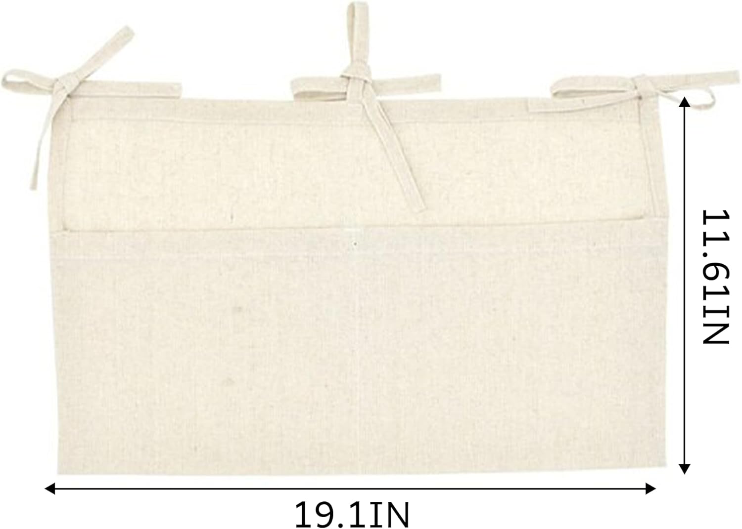 Bolsa de almacenamiento colgante para mesita de noche de bebé, organizador de 2 bolsillos para juguetes de cuna, almacenamiento de pañales para