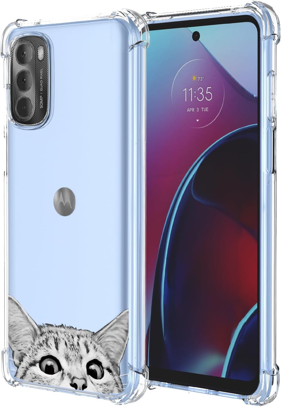 Funda transparente para Moto G Stylus 2022, diseño de gato de dibujos animados, TPU suave, a prueba de golpes, antiarañazos, funda protectora para