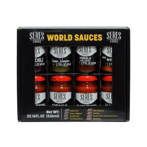 Seres Foods World Sauces – Juego de regalo Botellas de vidrio de 2.77 onzas líquidas, paquete de 8, variedad de sabores incluyendo Habanero Extra, Seres Foods World Sauces – Juego de regalo Botellas de vidrio de 2.77 onzas líquidas, paquete de 8, variedad de sabores incluyendo Habanero Extra,