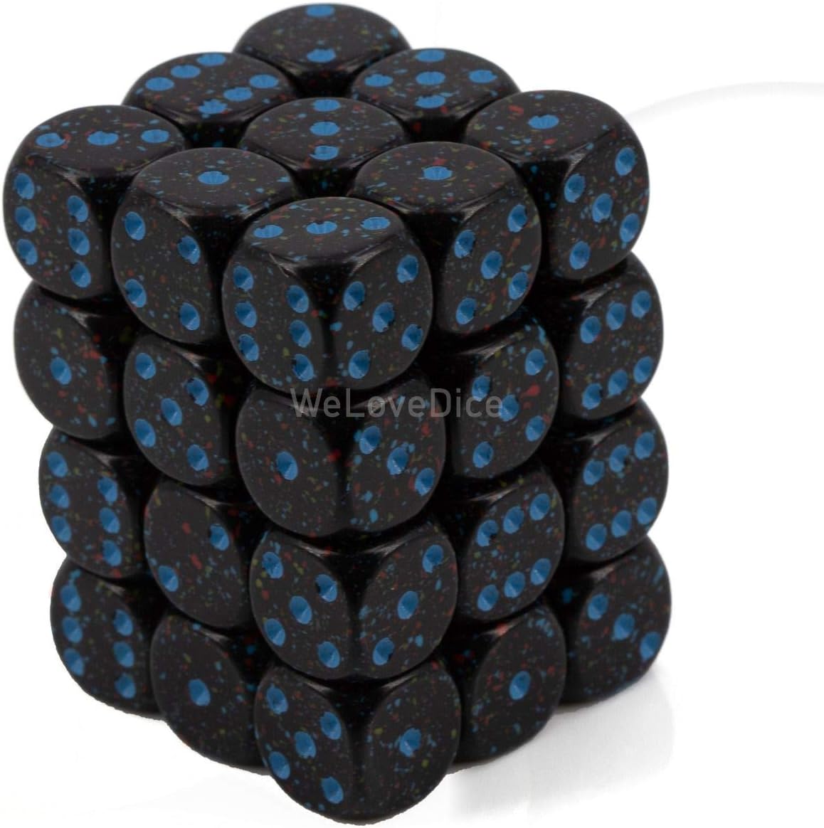 DND – Juego de dados Chessex D&D de 0.472 pulgadas, juego de dados poliédricos de plástico con estrellas azules moteadas, Dungeons and Dragons,